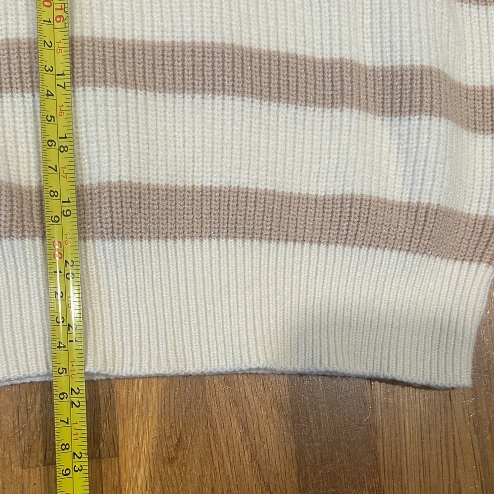 *last chance* Double Zero | Women’s Striped Sleeveless Zip-Up Sweater Vest - Picture 5 of 11